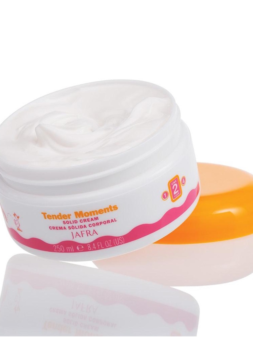 JAFRA Tender Moments Solid Cream - White with Pink and Orange Accents